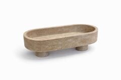 Traverten Tepsi Traverten Ayaklı tepsi