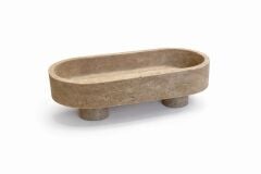 Traverten Tepsi Traverten Ayaklı tepsi