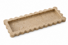 Traverten Kenar Detaylı Tepsi - 12x28 CM Tepsi