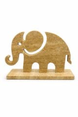 Doğal Traverten Fil Dekoratif Obje