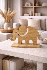 Doğal Traverten Fil Dekoratif Obje