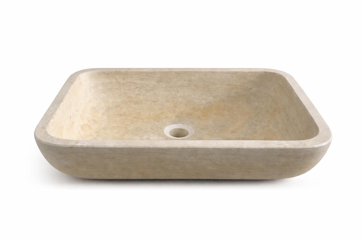 Doğal Traverten Tezgah Dikdörtgen Lavabo