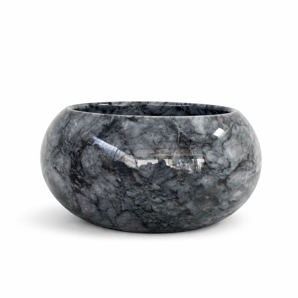 Doğal Gri Mermer Lavabo – Lüks Lavabo