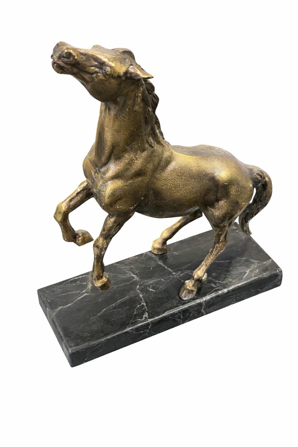 Bronze Horse Mermer Kaideli Dekoratif At Heykeli