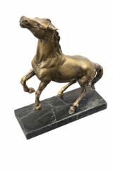 Bronze Horse Mermer Kaideli Dekoratif At Heykeli