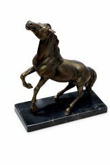 Bronze Horse Mermer Kaideli Dekoratif At Heykeli