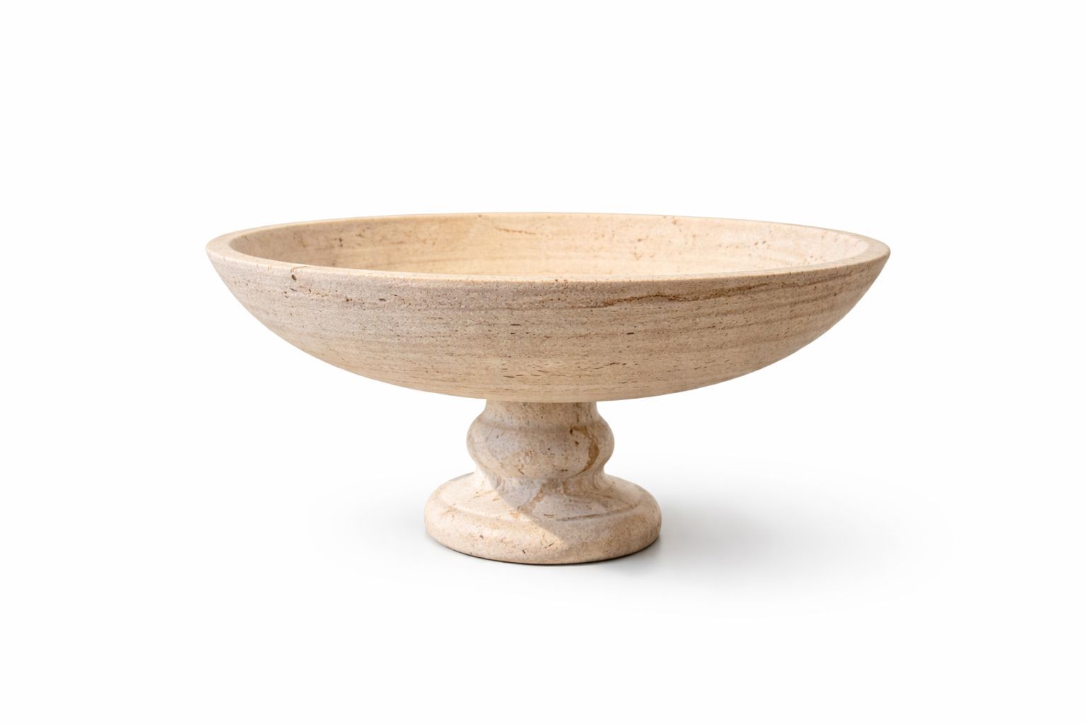 Traverten Ayaklı Dekoratif Kase