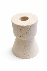 Doğal Traverten Minimal Şamdan  (2’li)