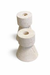 Doğal Traverten Minimal Şamdan Seti (2’li)