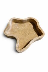 Doğal Traverten Organik Form Kase