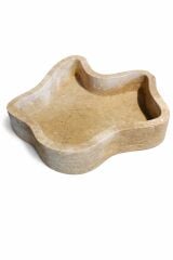 Doğal Traverten Organik Form Kase