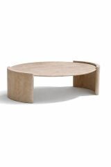 Traverten Orta Sehpa Sütün Ayaklı