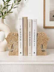 Traverten At Figürlü Kitap Tutucu (2’li Set)