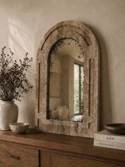 Traverten Doğal Taş 40x60cm Dekoratif Ayna – Rusticana Seri