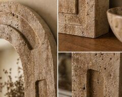 Traverten Doğal Taş 40x60cm Dekoratif Ayna – Rusticana Seri
