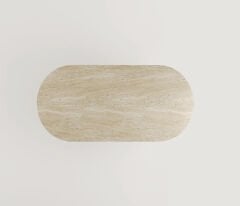 Traverten Oval Yemek Masası Profil Ayak