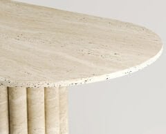 Traverten Oval Yemek Masası Profil Ayak