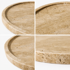 Doğal Traverten Tepsi – 28 cm
