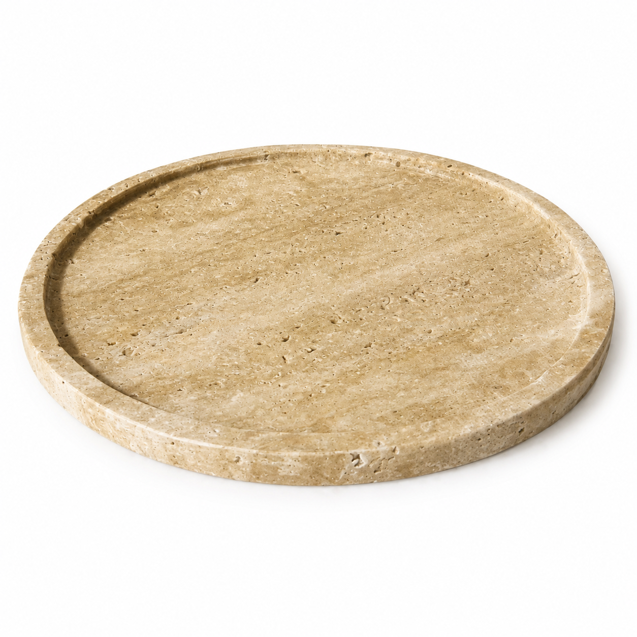 Doğal Traverten Tepsi – 28 cm