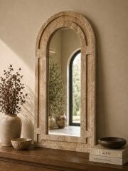 Traverten Doğal Taş  60x120cm Dekoratif Ayna – Rusticana Seri