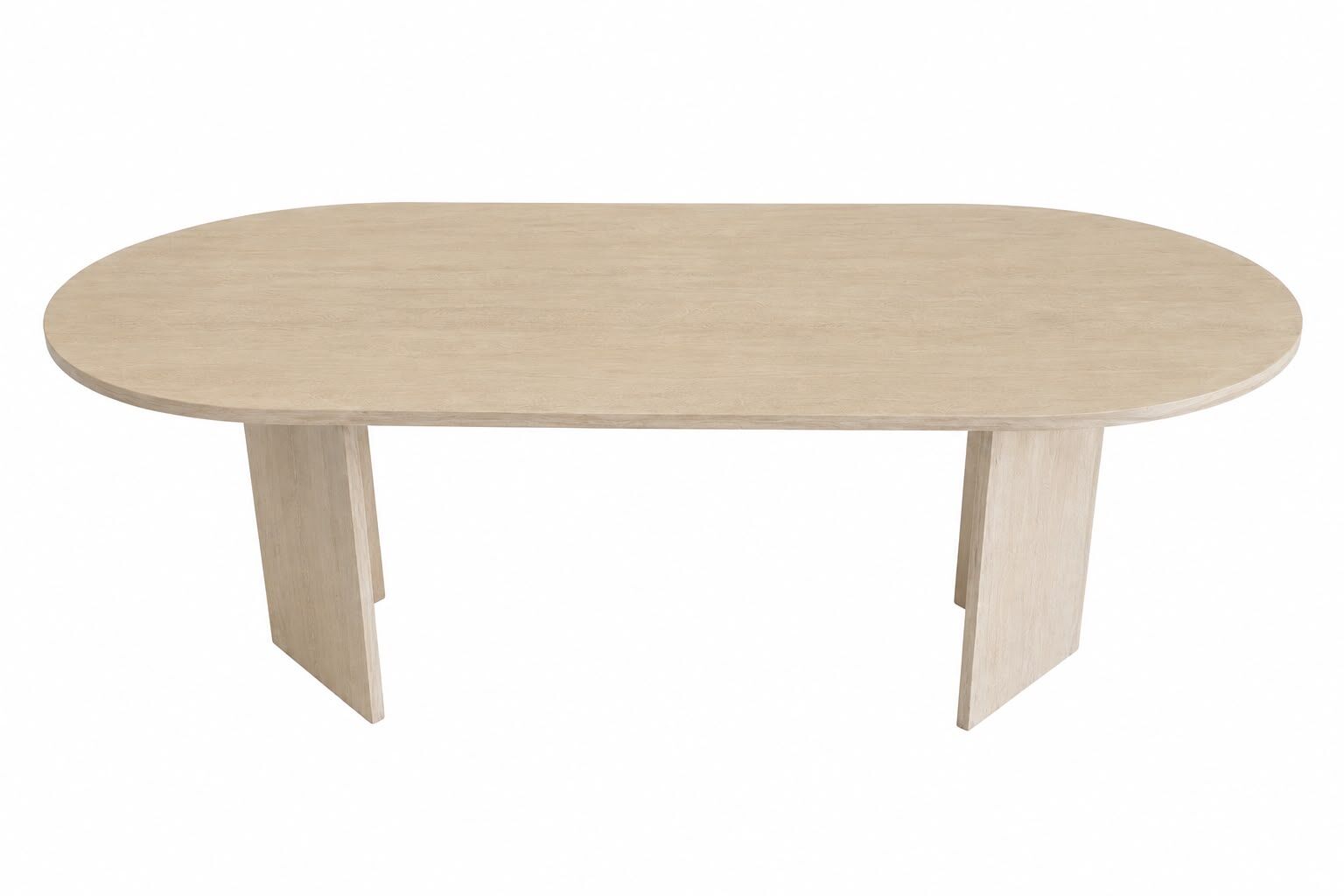 Luna Oval Doğal Traverten Masa 90x180 cm