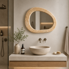 Pebble Traverten Ayna