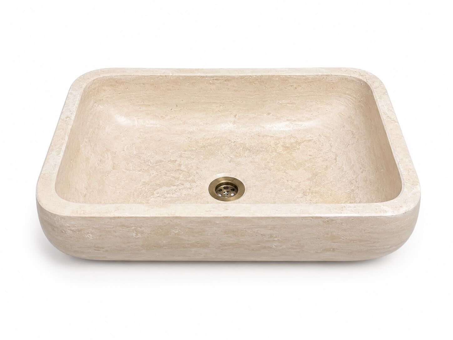 Doğal Traverten Tezgâh Üstü Lavabo
