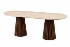 Doğal Traverten Yemek Masası – 190x90 cm