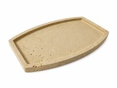 Doğal Traverten Mermer Tepsi - Oval Tepsi 20x30cm