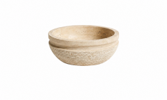 Doğal Taş Traverten Tezgâh Üstü Lavabo – 42 cm