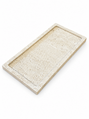 IVORY LIGHT Traverten Flüt Detay Tepsi – 15x30 cm