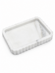 Calacatta Mermer Flüt Sunum & Düzenleme Tepsisi – 15x20 cm