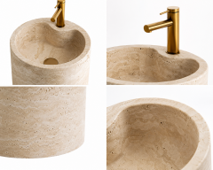 Traverten Monoblok Lavabo