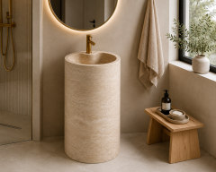 Traverten Monoblok Lavabo