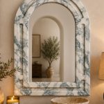 Calacatta Mermer Oval Ayna 40x60cm