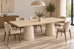 Doğal Traverten Modern Tasarım Yemek Masası – 90 × 180 cm - Görsel 3