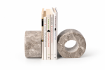 Gri Mermer Modern Kitap Tutucu 2 li Set - Görsel 2