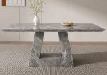 Gri Mermer Yemek Masası - Görsel 3
