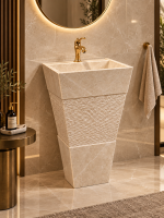 LUMİNA Bej Mermer Lavabo - Görsel 2