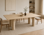 Monza Traverten Yemek Masası (180×85 cm)