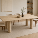 Monza Traverten Yemek Masası (180×85 cm)