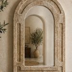 Traverten Oval Ayna  40x60cm