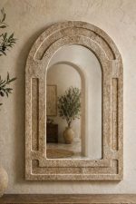 Traverten Oval Ayna  40x60cm