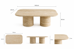 Travertine Aura Orta Sehpa - Görsel 3