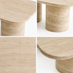 Travertine Aura Orta Sehpa - Görsel 2
